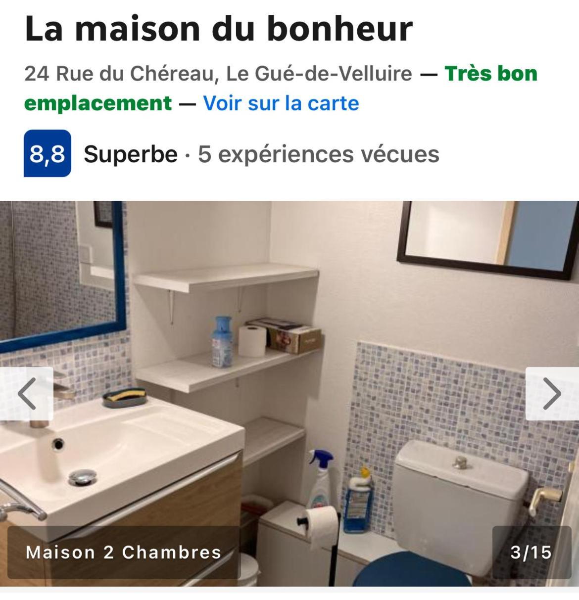 Le Gué-de-Velluire La Maison Du Bonheur מראה חיצוני תמונה