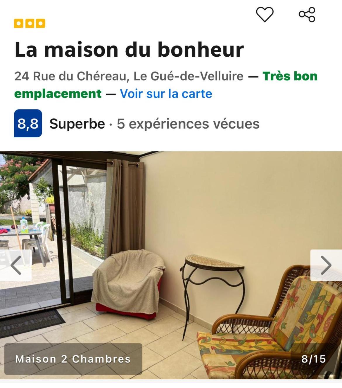 Le Gué-de-Velluire La Maison Du Bonheur מראה חיצוני תמונה