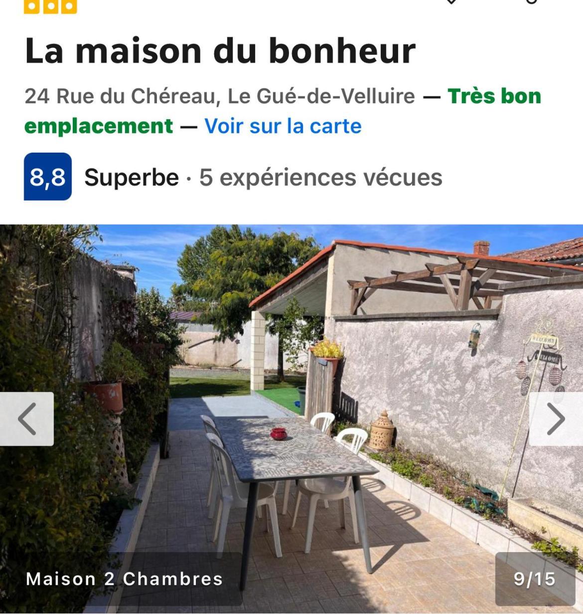 Le Gué-de-Velluire La Maison Du Bonheur מראה חיצוני תמונה